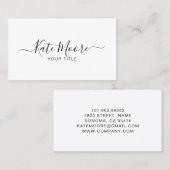 Minimalistische Schriftenschrift Beruflich Visitenkarte (Vorne/Hinten)