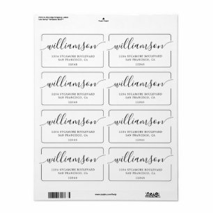 Minimalistische Schriftfamilie Rücksendeadresse