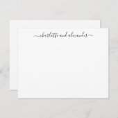 Minimalistische Schriftzeichen Personalisierte Paa Mitteilungskarte (Vorne/Hinten)