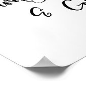 Minimalistische Schriftzeichen und Geschenke Hochz Poster (Ecke)