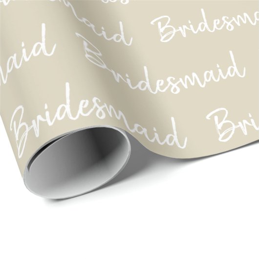Minimalistische Schriftzeichen von Bridesmaid Geschenkpapier (Rolleneckpunkt)