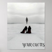 Minimalistische Schuhe und Fernbild Poster (Vorne)