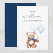 Minimalistische Schwangerschaft des modernen Blue Ankündigung (Vorne/Hinten)