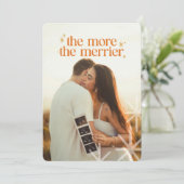 Minimalistische Schwangerschaftsankündigung Weihna Feiertagskarte (Stehend Vorderseite)