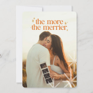 Minimalistische Schwangerschaftsankündigung Weihna Feiertagskarte