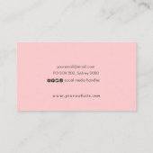 Minimalistische schwarz bemalte Visitenkarte (Rückseite)