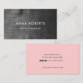 Minimalistische schwarz bemalte Visitenkarte (Vorne/Hinten)