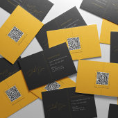 Minimalistische Schwarz-Gelb-Visitenkarte Visitenkarte