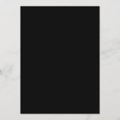 Minimalistische Schwarz-Gold-Arch-Wildblume Menükarte (Rückseite)