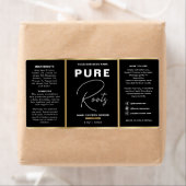 Minimalistische Schwarz-Gold-Haartropfen-Flasche (Insitu)