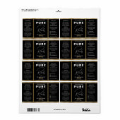 Minimalistische Schwarz-Gold-Haartropfen-Flasche (Vorne)