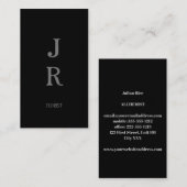 Minimalistische schwarz-graue Visitenkarte (Vorne/Hinten)