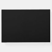 Minimalistische Schwarz-Moderne mit grauer Monogra Gästebuch (Rückseite)