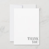 Minimalistische Schwarz-Typografie-Foto-Hochzeit Dankeskarte (Vorderseite)