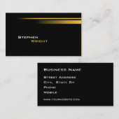 Minimalistische Schwarz- und Gradientfarben Visitenkarte (Vorne/Hinten)