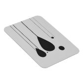 Minimalistische Schwarz-Weiß-Abstrakte Mauer Kunst Magnet (Rechte Seite)