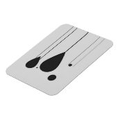 Minimalistische Schwarz-Weiß-Abstrakte Mauer Kunst Magnet (Linke Seite)