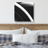 Minimalistische Schwarz-Weiß-Abstrakte Wand Kunst  (Insitu (Schlafzimmer))