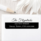 Minimalistische Schwarz-Weiß-Adresse (Insitu)