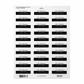 Minimalistische Schwarz-Weiß-Adresse (Vorne)