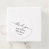 Minimalistische Schwarz-Weiß-Babydusche Geschenkanhänger (Beispiel)