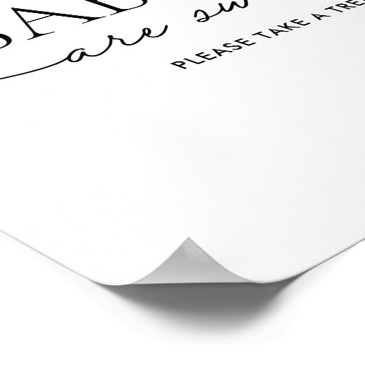 Minimalistische Schwarz-Weiß-Babys sind süß Poster (Ecke)