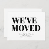 Minimalistische Schwarz-Weiß-Bewegung Ankündigungspostkarte (Vorne/Hinten)