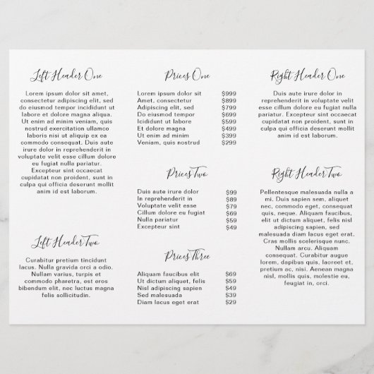 Minimalistische Schwarz-Weiß-Broschüre (Rückseite)