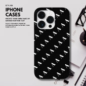 Minimalistische Schwarz-Weiß-Chic-Anfangsmonogramm Case-Mate iPhone Hülle