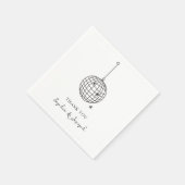 Minimalistische Schwarz-Weiß-Diskothek Serviette (Ecke)