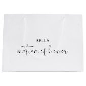 Minimalistische Schwarz-Weiß-Ehrenmatrone Große Geschenktüte (Vorderseite)