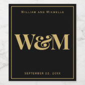 Minimalistische Schwarz-Weiß-Elegante Moderne Hoch Weinetikett (Einzelnes Label)