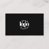 Minimalistische Schwarz-Weiß-Firmenlogos Visitenkarte (Vorderseite)