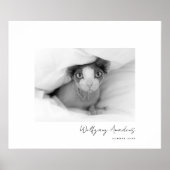 Minimalistische Schwarz-Weiß-Foto-Beschriftung Poster (Vorne)