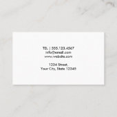 Minimalistische Schwarz-Weiß-Fotografie Visitenkarte (Rückseite)