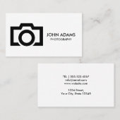 Minimalistische Schwarz-Weiß-Fotografie Visitenkarte (Vorne/Hinten)