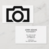 Minimalistische Schwarz-Weiß-Fotografie Visitenkarte (Vorne/Hinten)