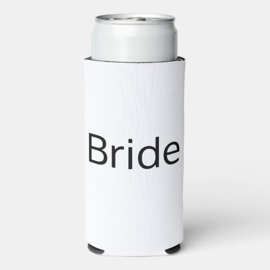 Minimalistische Schwarz-Weiß-Gastgeschenke Hochzei Selters Dosenkühler (Seltzer Rückseite)