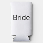 Minimalistische Schwarz-Weiß-Gastgeschenke Hochzei Selters Dosenkühler (Rückseite)