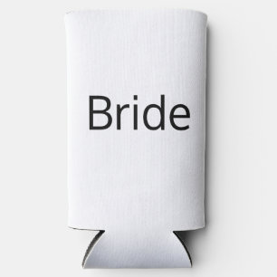 Minimalistische Schwarz-Weiß-Gastgeschenke Hochzei Selters Dosenkühler