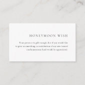 Minimalistische Schwarz-Weiß-Hochzeit Begleitkarte (Vorderseite)