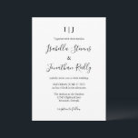 Minimalistische Schwarz-Weiß-Hochzeit Einladung<br><div class="desc">Minimalistische Schwarz-Weiß-Hochzeitseinladung</div>