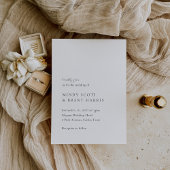 Minimalistische Schwarz-Weiß-Hochzeit Einladung