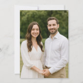 Minimalistische Schwarz-Weiß-Hochzeit Einladung (Rückseite)