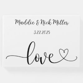 Minimalistische Schwarz-Weiß-Hochzeit Gästebuch