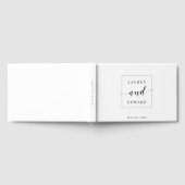 Minimalistische Schwarz-Weiß-Hochzeit Gästebuch (Voll)