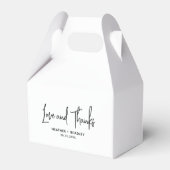 Minimalistische Schwarz-Weiß-Hochzeit Geschenkschachtel (Vorderseite)