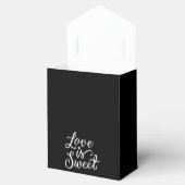 Minimalistische Schwarz-Weiß-Hochzeit Geschenkschachtel (Geöffnet)