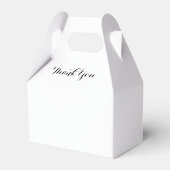 Minimalistische Schwarz-Weiß-Hochzeit Geschenkschachtel (Rückseite)