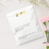 Minimalistische Schwarz-Weiß-Hochzeit Geschenktütchen (Versiegelt)